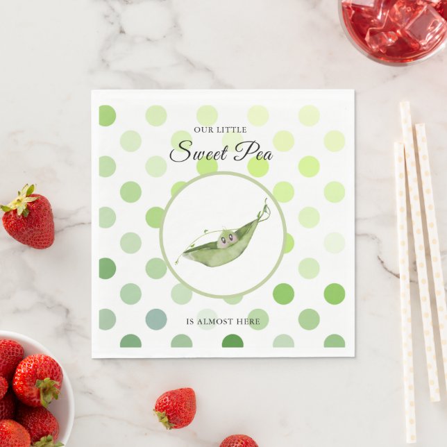 Den lilla sötpea nästan här babyskon Napkin Pappersservett (Insitu)