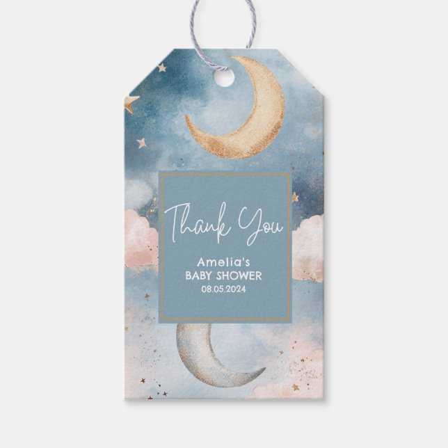 Den lilla stjärna för spädbarnshuggning med dubbel presentetikett (Framsidan)