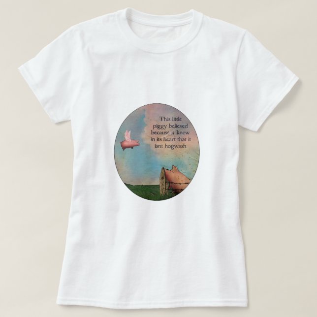 Den lilla svinen tros t shirt (Design framsida)
