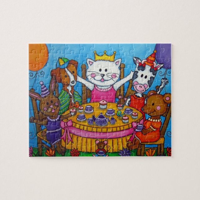 Den lilla Tea Party Puzzle av Lisa Lorenz Pussel (Horisontell)
