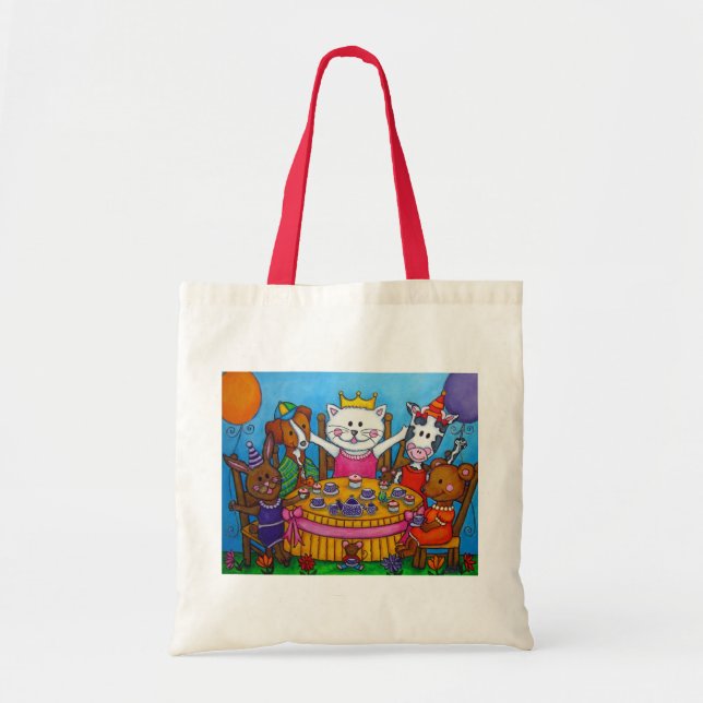 Den lilla Tea Party Tote Bag Tygkasse (Framsidan)