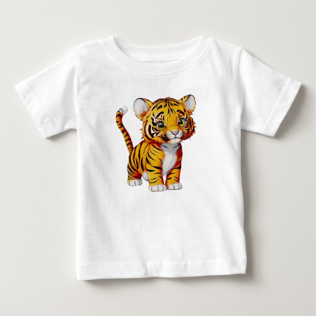 Den lilla tigern, ljus t shirt (Framsida)