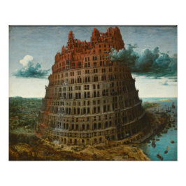 Den lilla Torn i Babel av Pieter Bruegel Fototryck