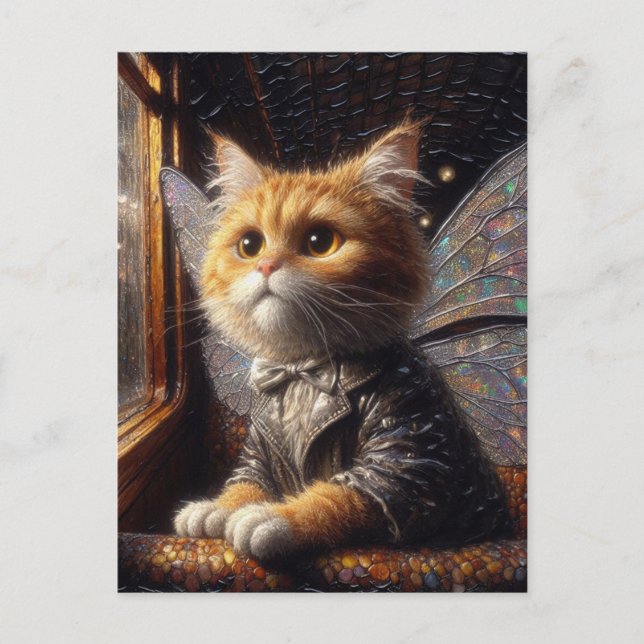 Den lilla, trevliga kattpälsen vykort (Framsida)