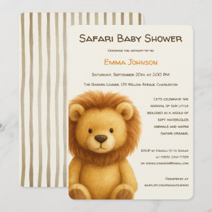 Den lilla upptäcktsresanden Safari-vänner Baby S Inbjudningar