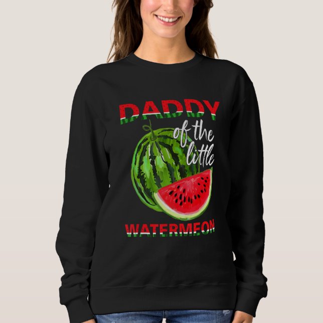 Den lilla vattenmelonen Pappa För manar T Shirt (Framsida)