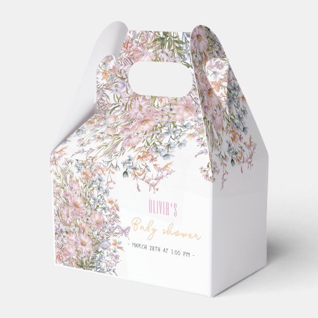 Den lilla vilda blomman är i blomning presentaskar (Framsidan Sidan)