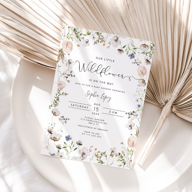 Den lilla vildblomman är på gång. inbjudningar (Skapare uppladdad)