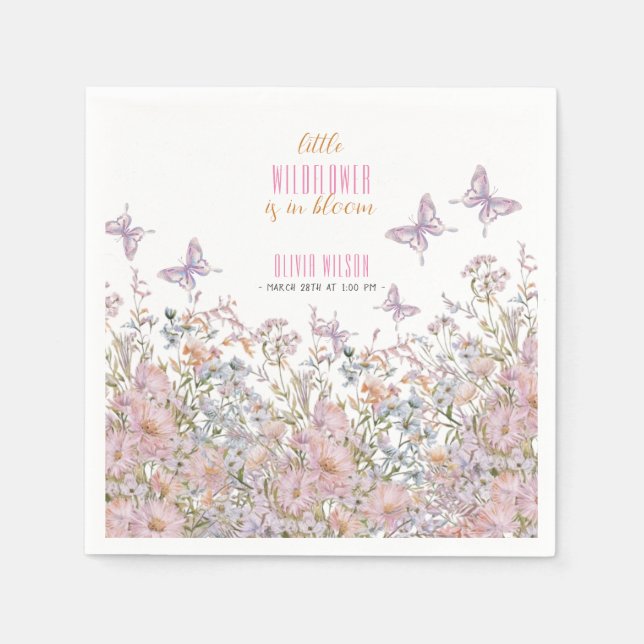 Den lilla vildblomman finns i bloombabyduschen #3 pappersservett (Framsidan)