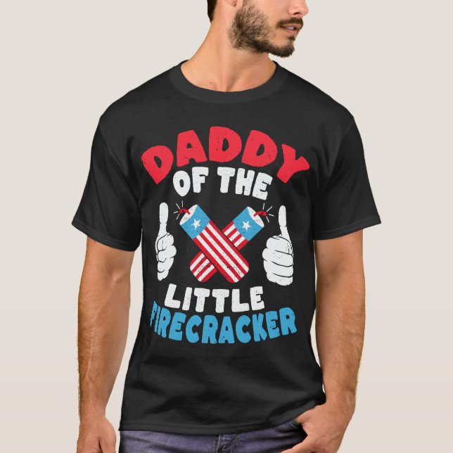 Den lille brandmannen Pappa 4:e juli T Shirt (Framsida)