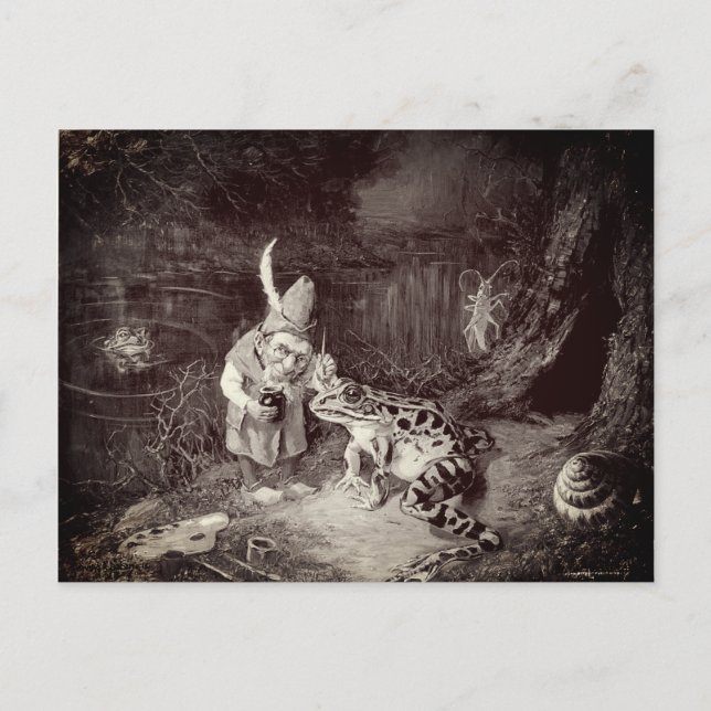 Den lille gamle mannen på Skogen Vykort (Framsida)