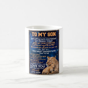 Den lille pojken i går, vän i dag Lejona Mamma til Kaffemugg