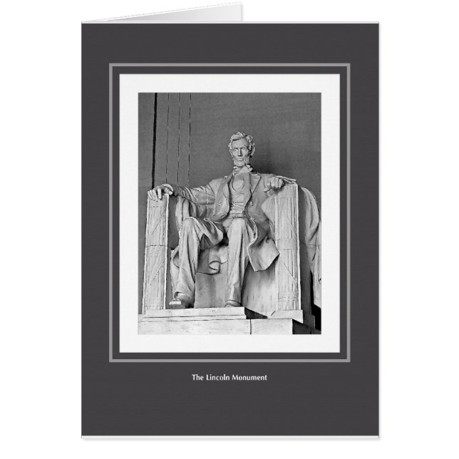Den Lincoln monumentet Hälsningskort (Framsidan)