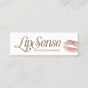 Den LipSense fördelaren 3D skrivar rosa guld- Mini Visitkort