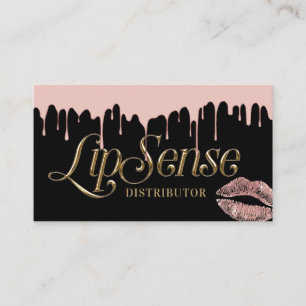 Den LipSense fördelaren 3D skrivar rosa guld- Visitkort