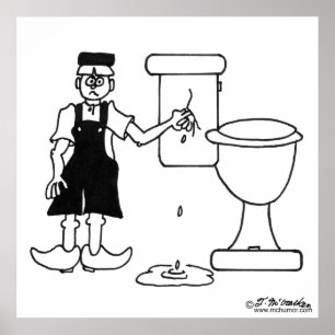 Den lite holländska pojken stoppar en läcka i en poster