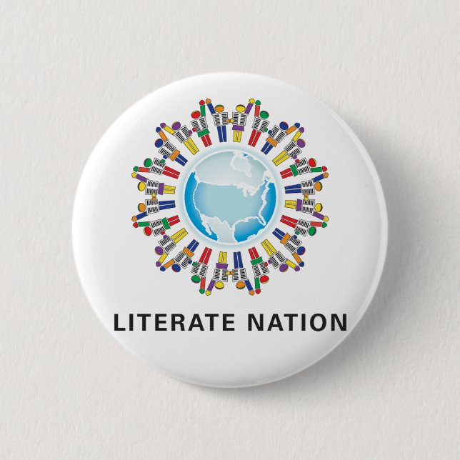 Den Literate nationen knäppas Knapp (Framsida)