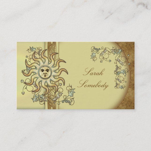 Den Litha solen profilerar eller visitkorten Visitkort (Framsida)