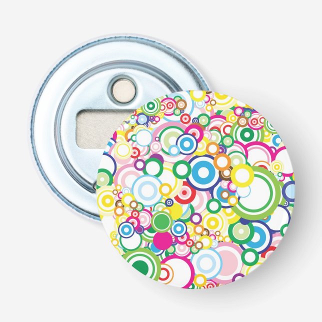 Den livliga raddan cirklar flasköppnare (Framsidan)