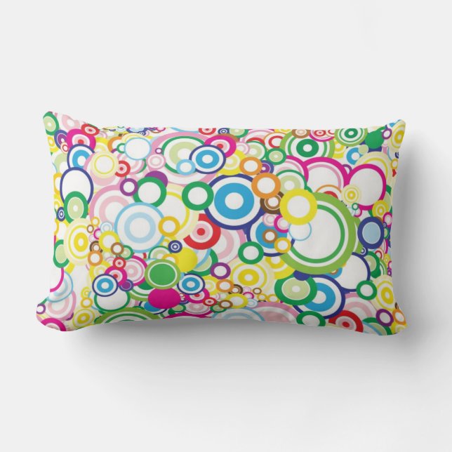 Den livliga raddan cirklar lumbarkudde (Framsida)