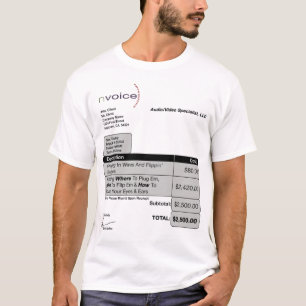 Den ljudsignal videopd specialisten tänder t-shirt
