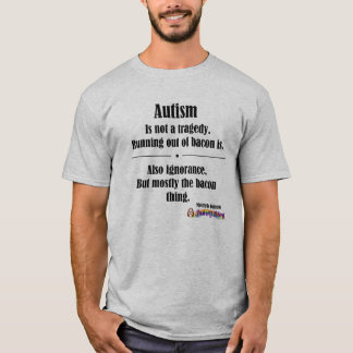 den ljusa autismbacontragedin beklär logotypen tee shirt