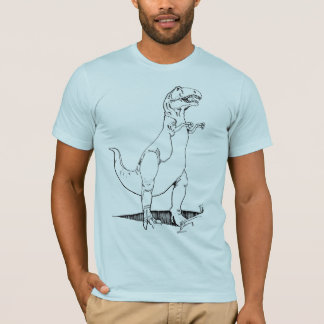 Den ljusa dinosauren för T Rex - slösa halva T-shirt