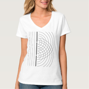 Den ljusa dubblasliten vinkar t-shirt