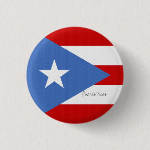 Den ljusa flagga av Puerto Rico - slösa rött och Knapp