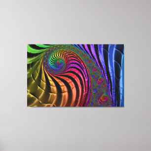 Den ljusa fractalen färgar kanfas canvastryck