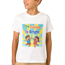 Den ljusa framtiden barn t-shirt