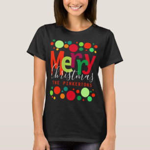 Den ljusa julen pricker modernt skrivar efternamn t shirt