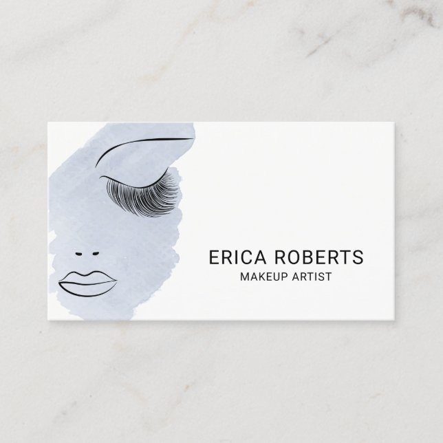 Den ljusa konstnären för skönhetsnärtMakeup - Visitkort (Framsida)
