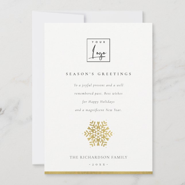 DEN LJUSA MARINSNOWFLAKEN STRÄNGER SÄSONHÄLSNINGAR JULKORT (Framsida)