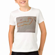 Den ljusa orange akrylen stencilerar över