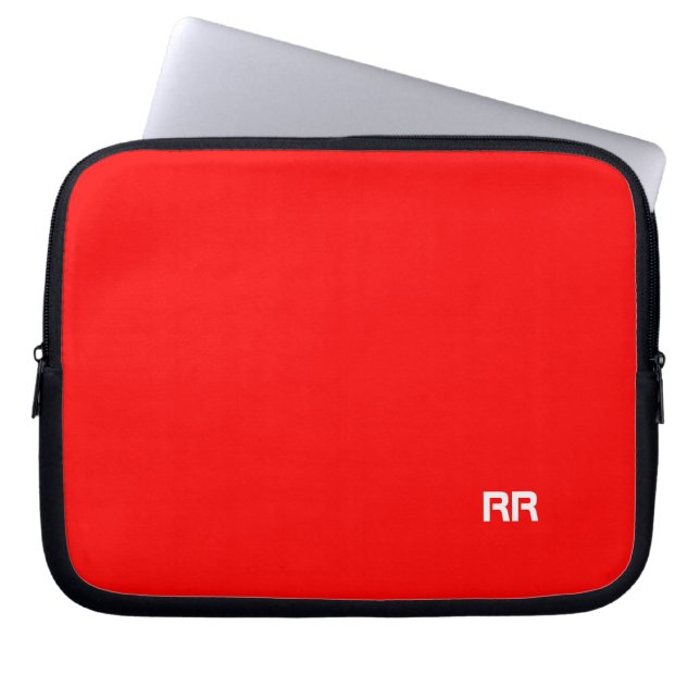 Den ljusa röda beställnings- bärbar dator hänger laptop sleeve (Framsidan)