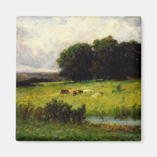 Den ljusa scenen i Cattle nära Stream - Edward Mi Magnet