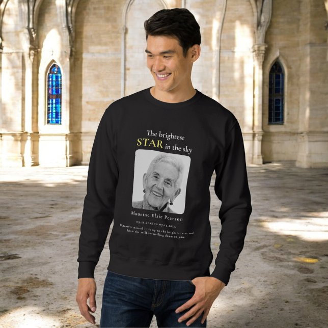 den ljusaste stjärnfotoreflexen lång ärmad tröja (the brightest star in the sky , photo memorial sweater )
