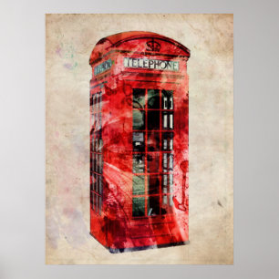 Den London telefonen boxas Poster
