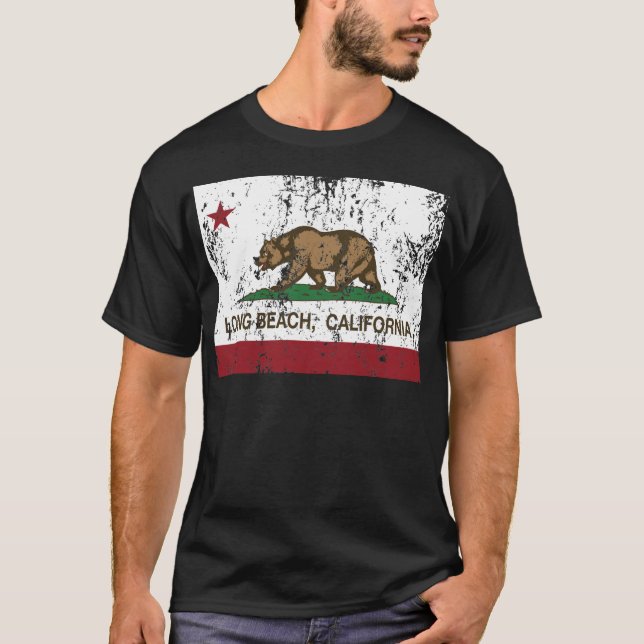 Den Long Beach Kalifornien republiken sjunker T-shirt (Framsida)