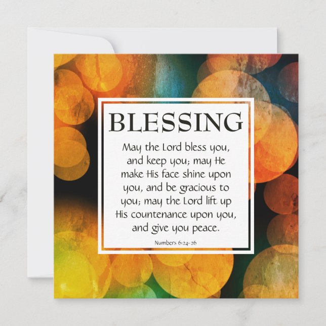 DEN LORD BLESS DU ANGER 6:24-26 (Framsida)