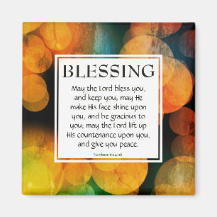 DEN LORD BLESS DU ANGER 6:24-26-ORANGE MAGNET