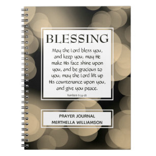 DEN LORD BLESS DU NR 6:24-26 BLESSING ANTECKNINGSBOK
