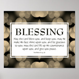 DEN LORD BLESS DU NR 6:24-26 BLESSING POSTER