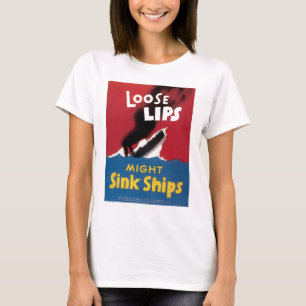 Den lösa läpparstyrkan sjunker frakter tee shirt