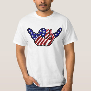 Den lösa patriotiska hängningen värderar skjort t shirt