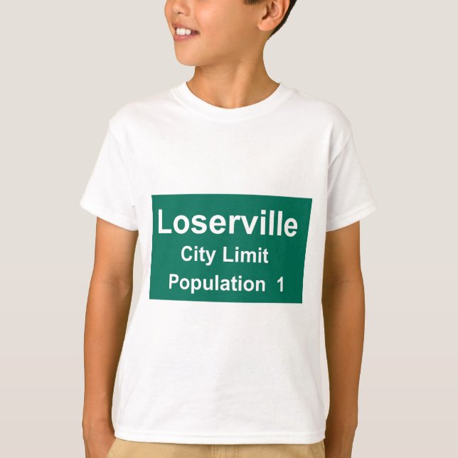 Den Loserville staden begränsar T Shirt (Framsida)