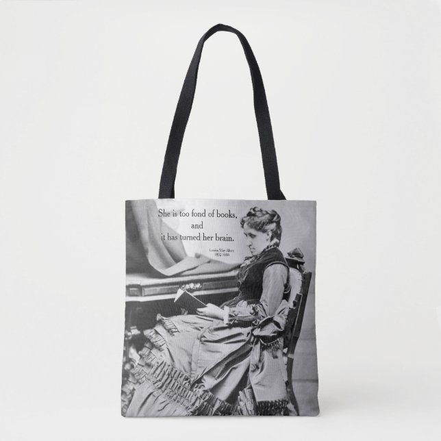Den Louisa maj Alcott som är förtjust av bokar, Tygkasse (Framsida)