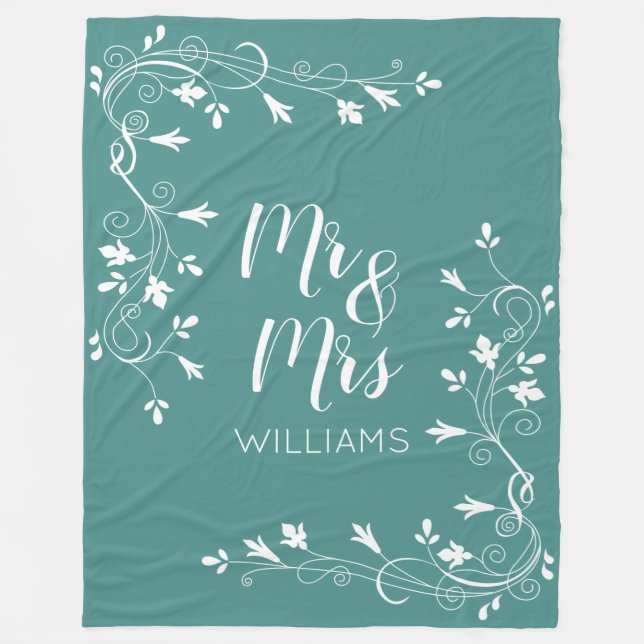 Den lövrika naturen Herr & Fru väljer din Fleecefilt (Framsidan)