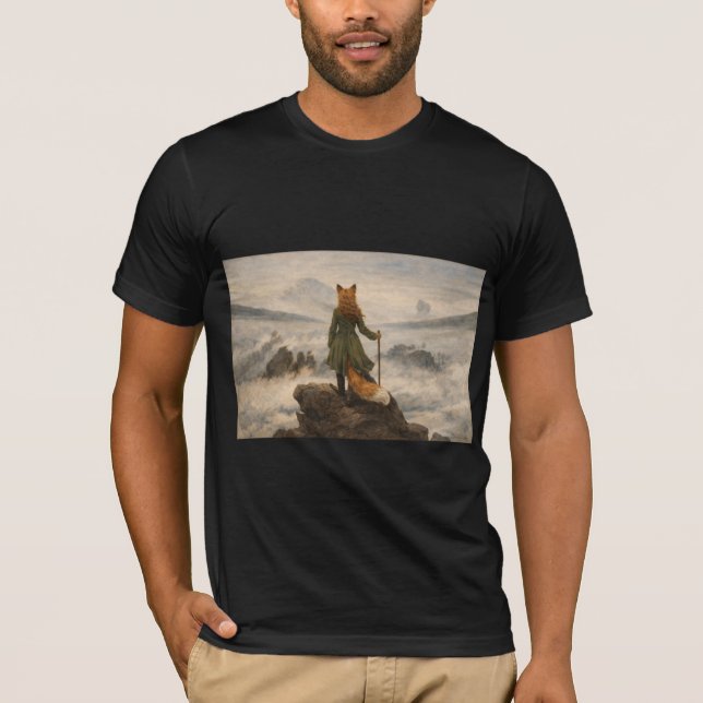 Den ludna vandraren ovanför ett hav av dimma t shirt (Framsida)